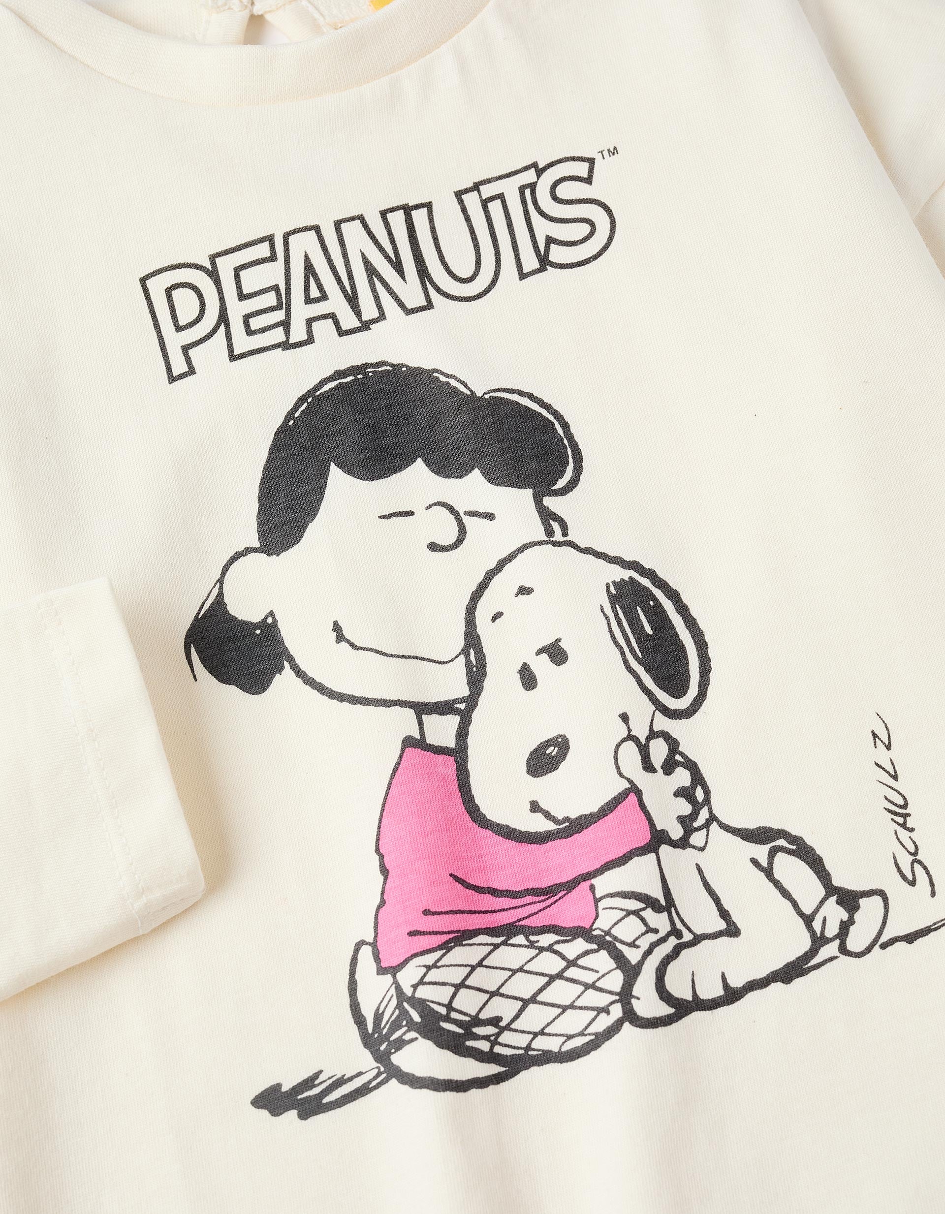 T-shirt à Manches Longues pour Bébé Fille 'Lucy & Snoopy', Blanc