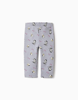 Legging Perchado para Bebé Niña 'Snoopy & Lucy', Gris