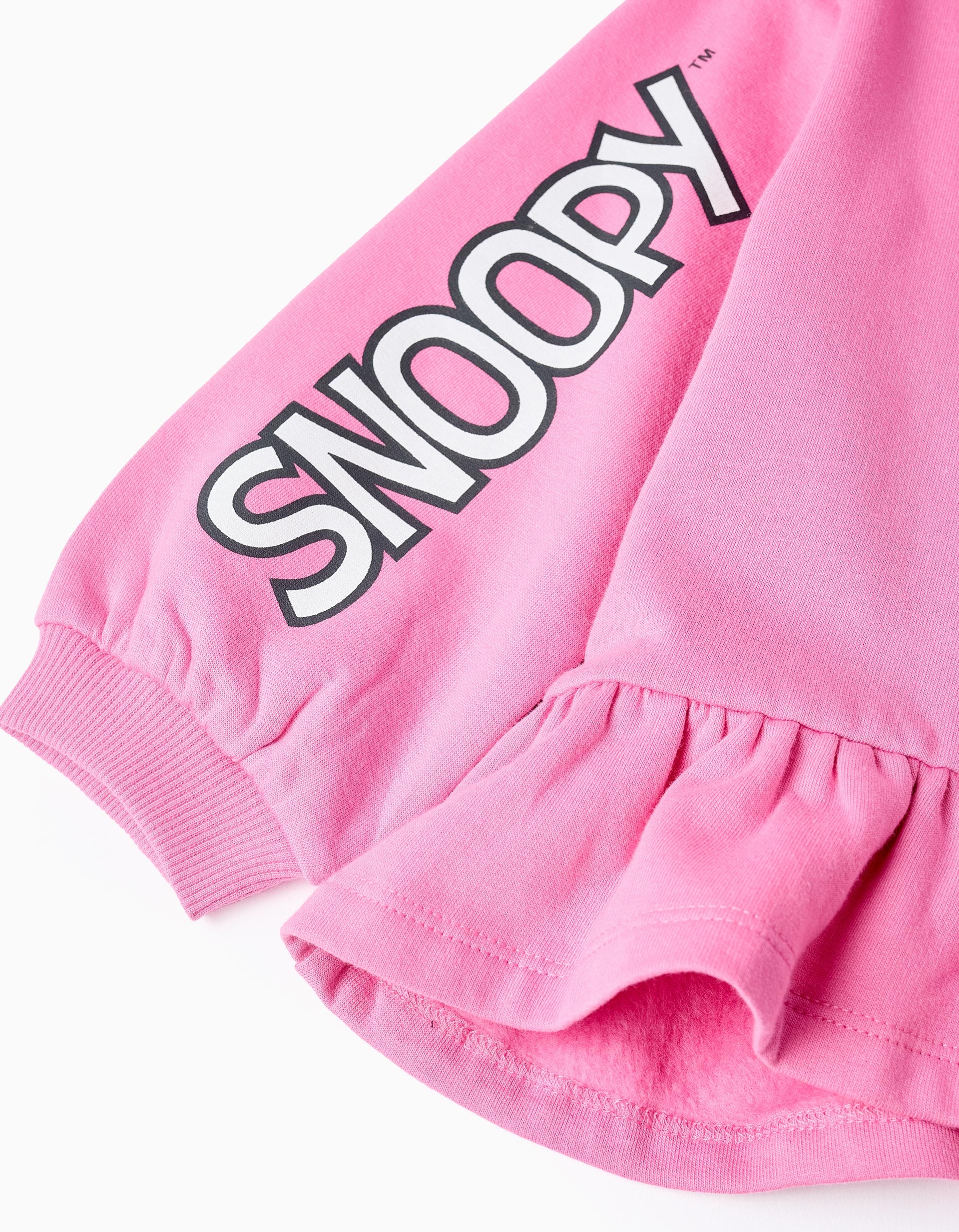 Hooded Jacket in Cotton for Baby Girls 'Snoopy', Pink