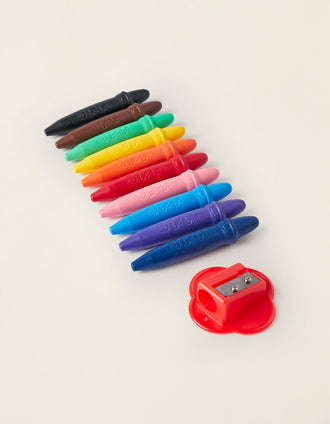 Pack de 10 Lápis De Cera & Afia Giotto Be-Bè 2A+