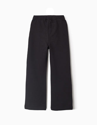Fleece Leggings for Girls, Black