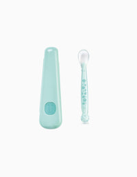 Colher De Silicone C/ Ventosa Saro Cup&Box 4M+, Mint