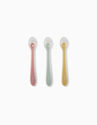 P3 Colheres De Silicone Saro 4M+, Pink