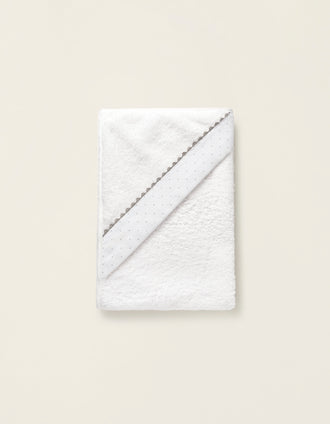 Bath Towel With Hood ZY Baby, Little Dot Grey