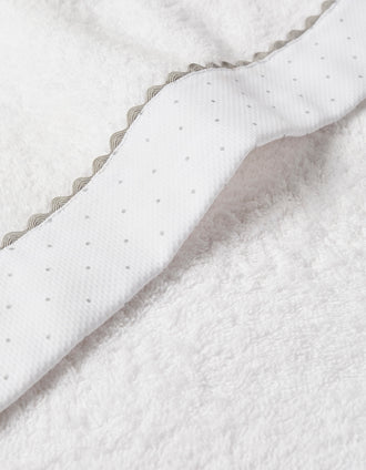 Toalha De Banho Com Capuz ZY Baby, Little Dot Grey
