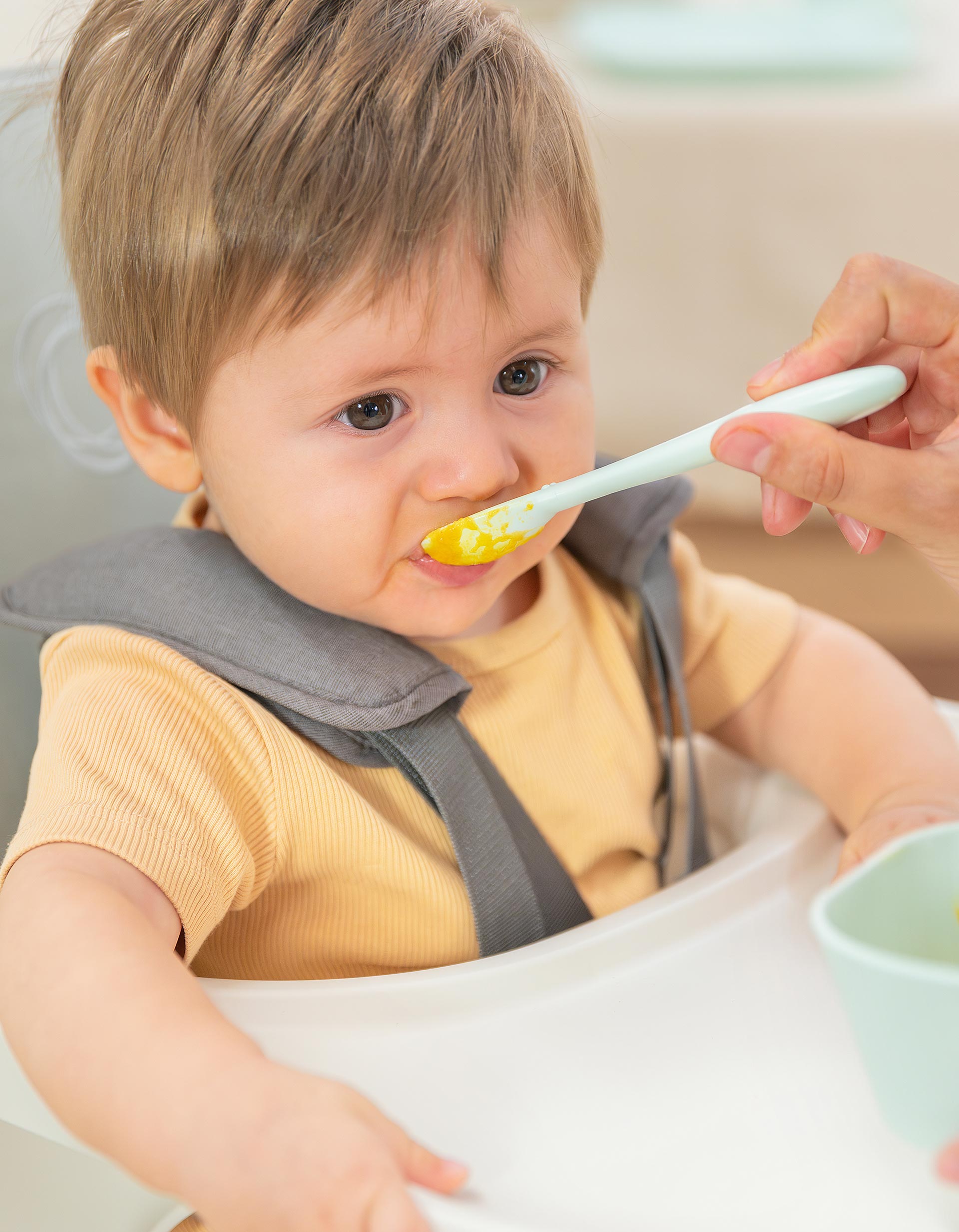 Pack Talheres Flexíveis Garfo E Colher Miniland 6M+, Mint