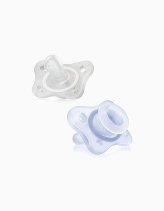 2 Chupetas Chicco Mini Soft 0-2M, Blue