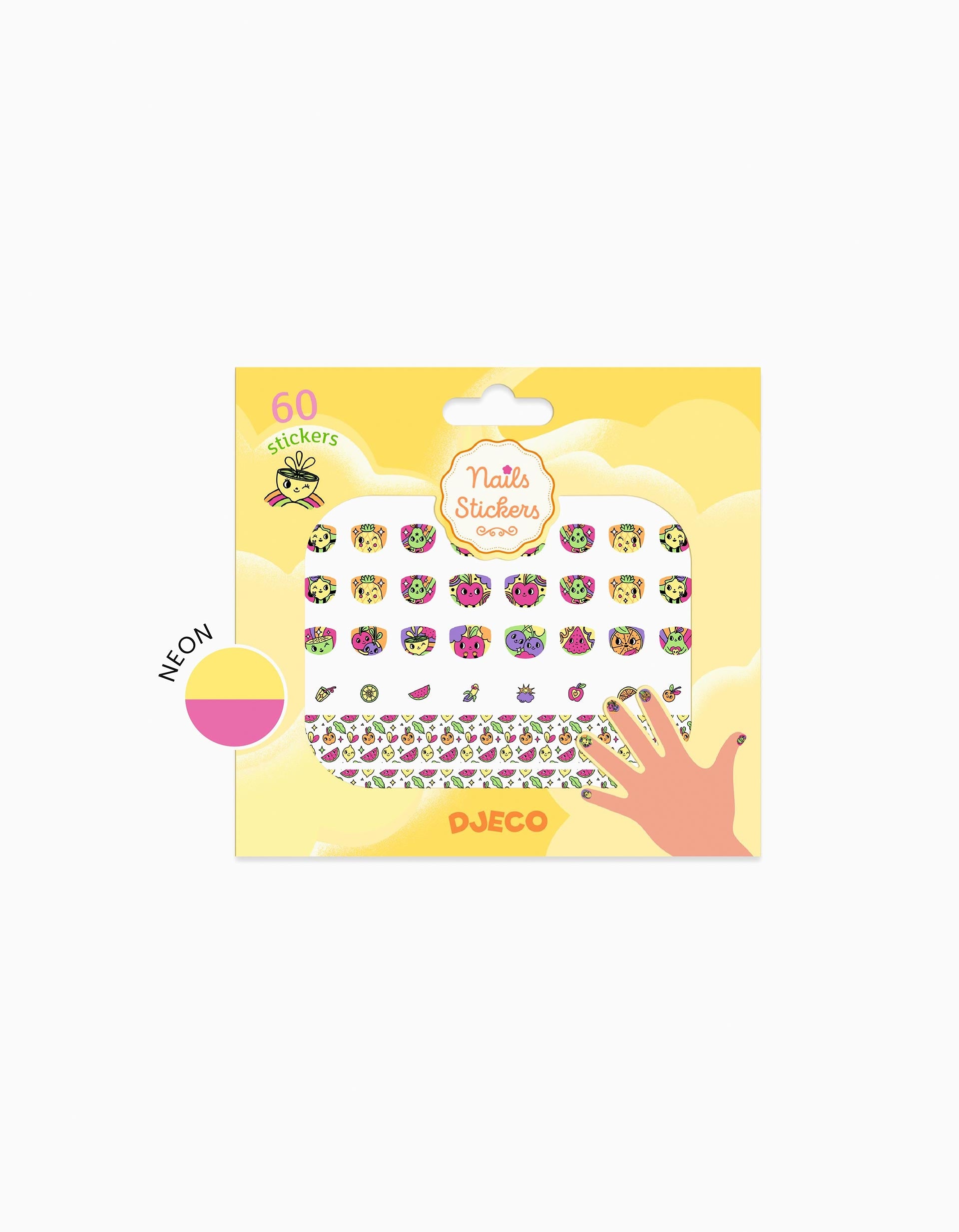 Autocolantes para as Unhas Djeco 4A+, Peps Neon
