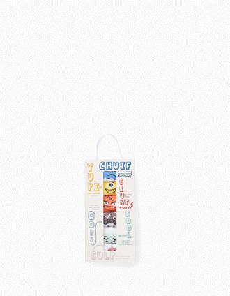 Pack 6 Paires de Chaussettes pour Enfant 'Emotions', Blanc