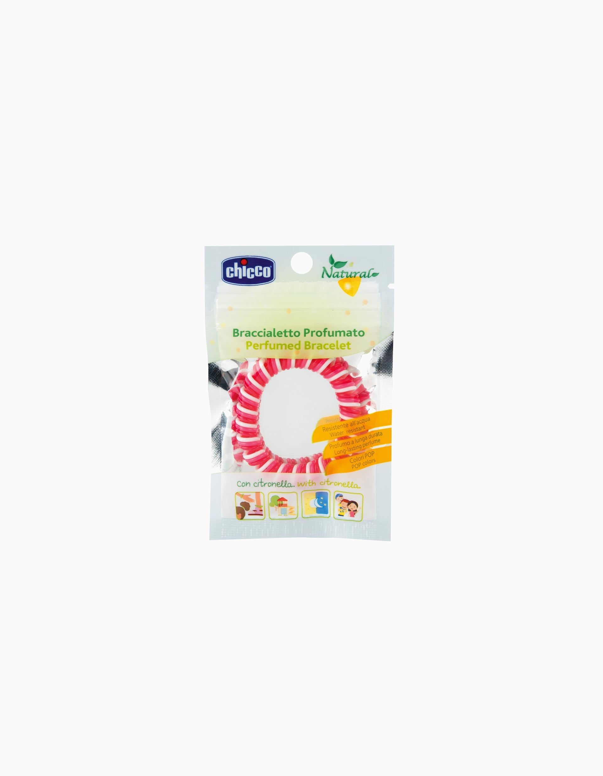 1 Pulseira Perfumada Anti-Mosquito Chicco Sortida 3A+