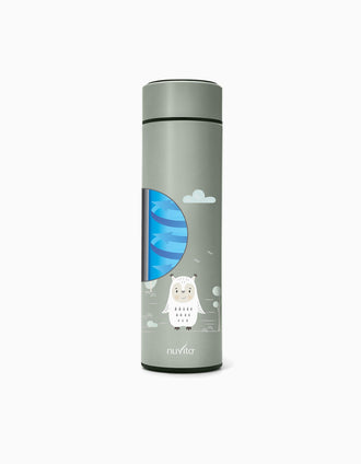 Garrafa Térmica Com Sensor De Temperatura Nuvita 500 Ml, Sage Green