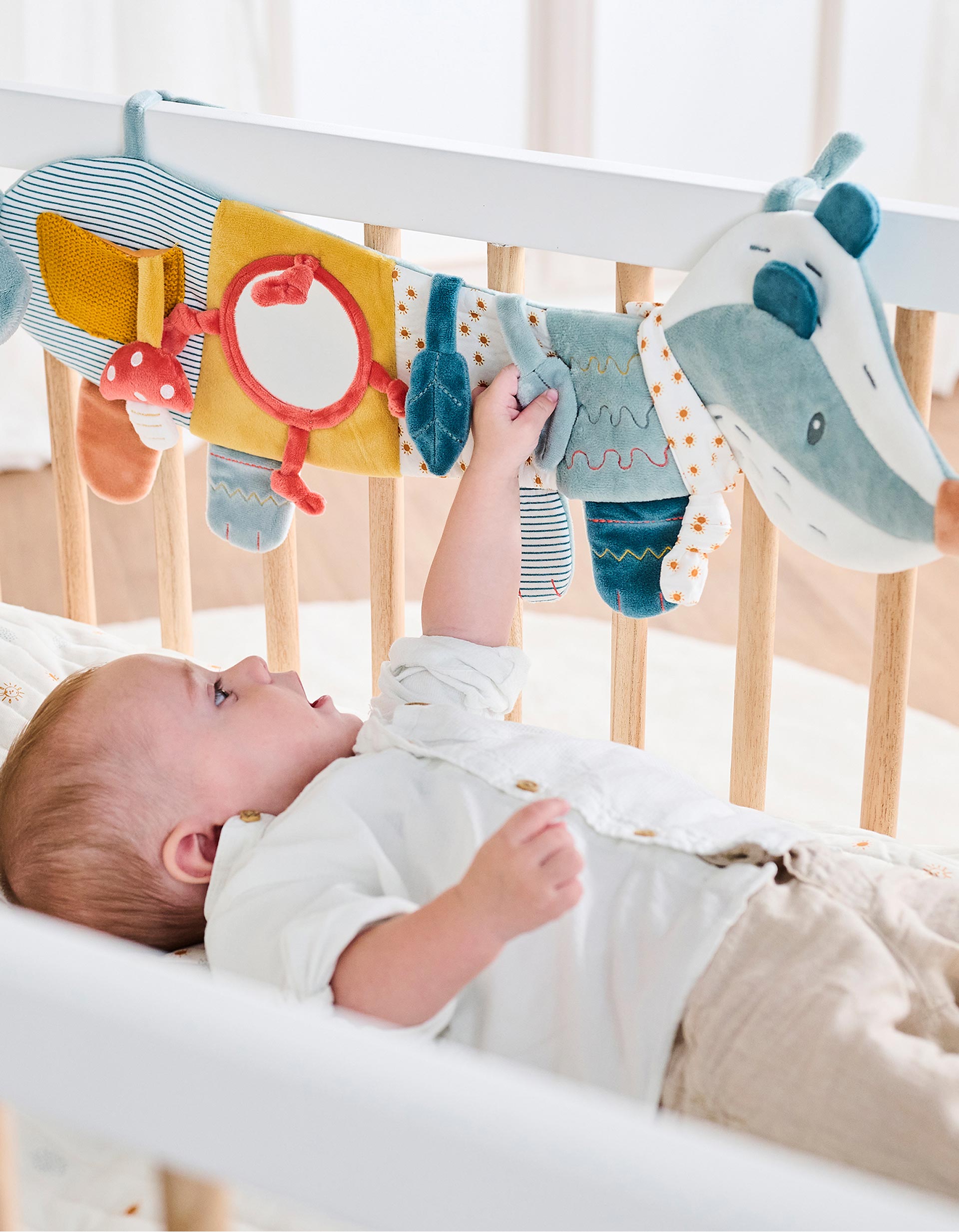 Peluche De Atividades Nattou Felix O Texugo 72Cm