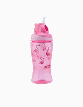 Copo de Aprendizagem Com Palha Nuby 360Ml 12M+, Pink