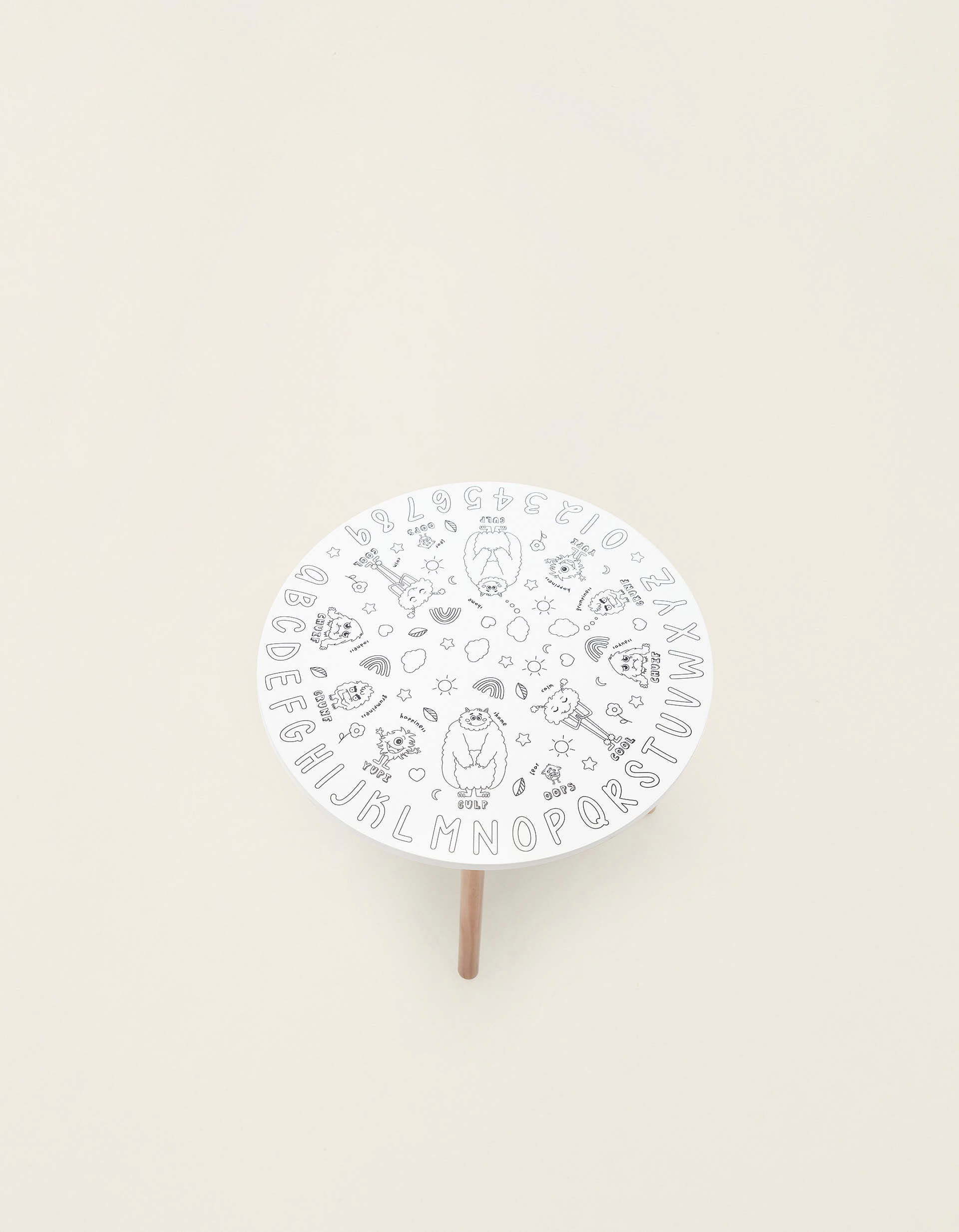 Colouring Table ZY Baby 'Emotions', White