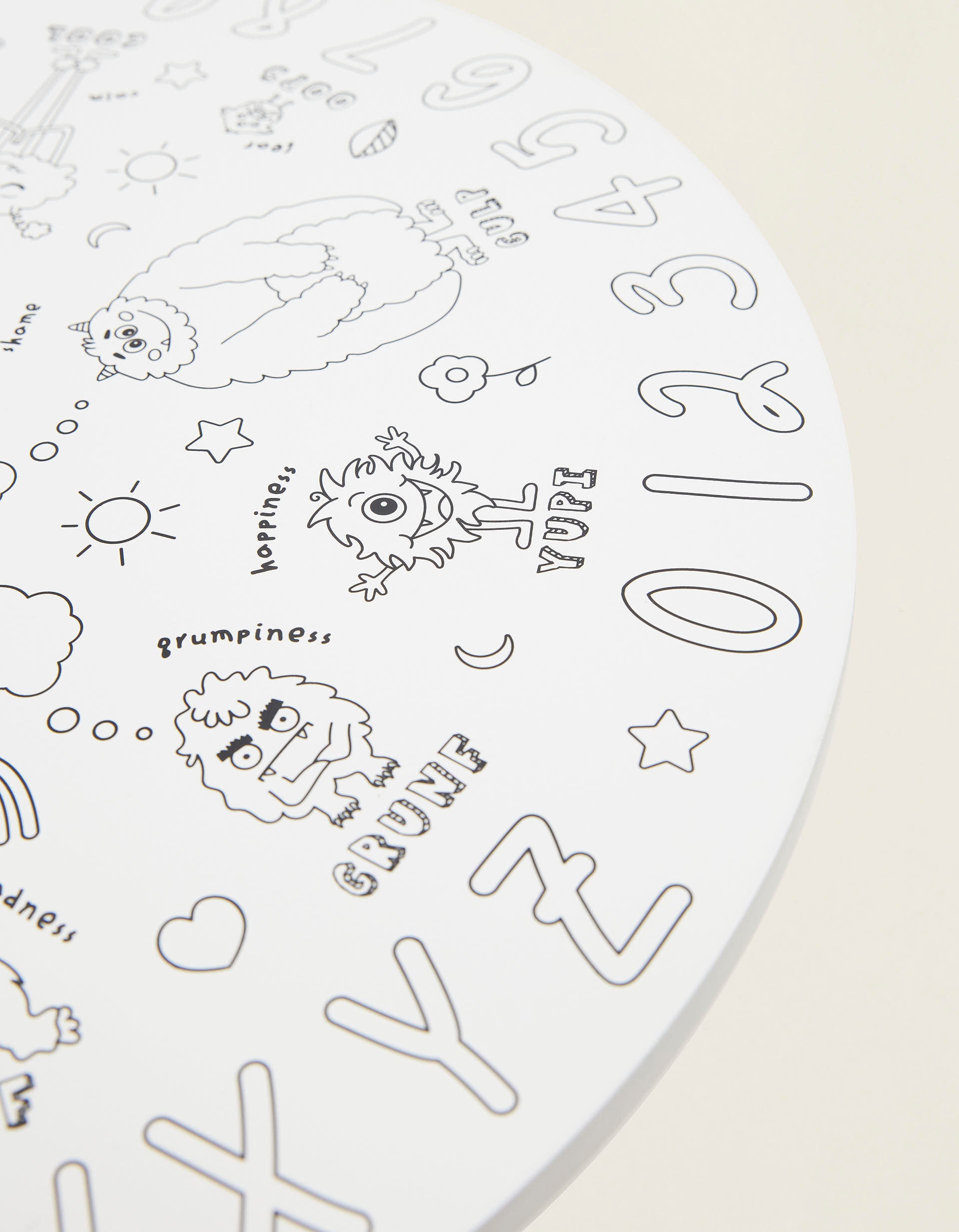 Colouring Table ZY Baby 'Emotions', White