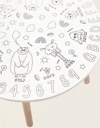 Mesa de Colorir ZY Baby 'Coleção Emotions', White
