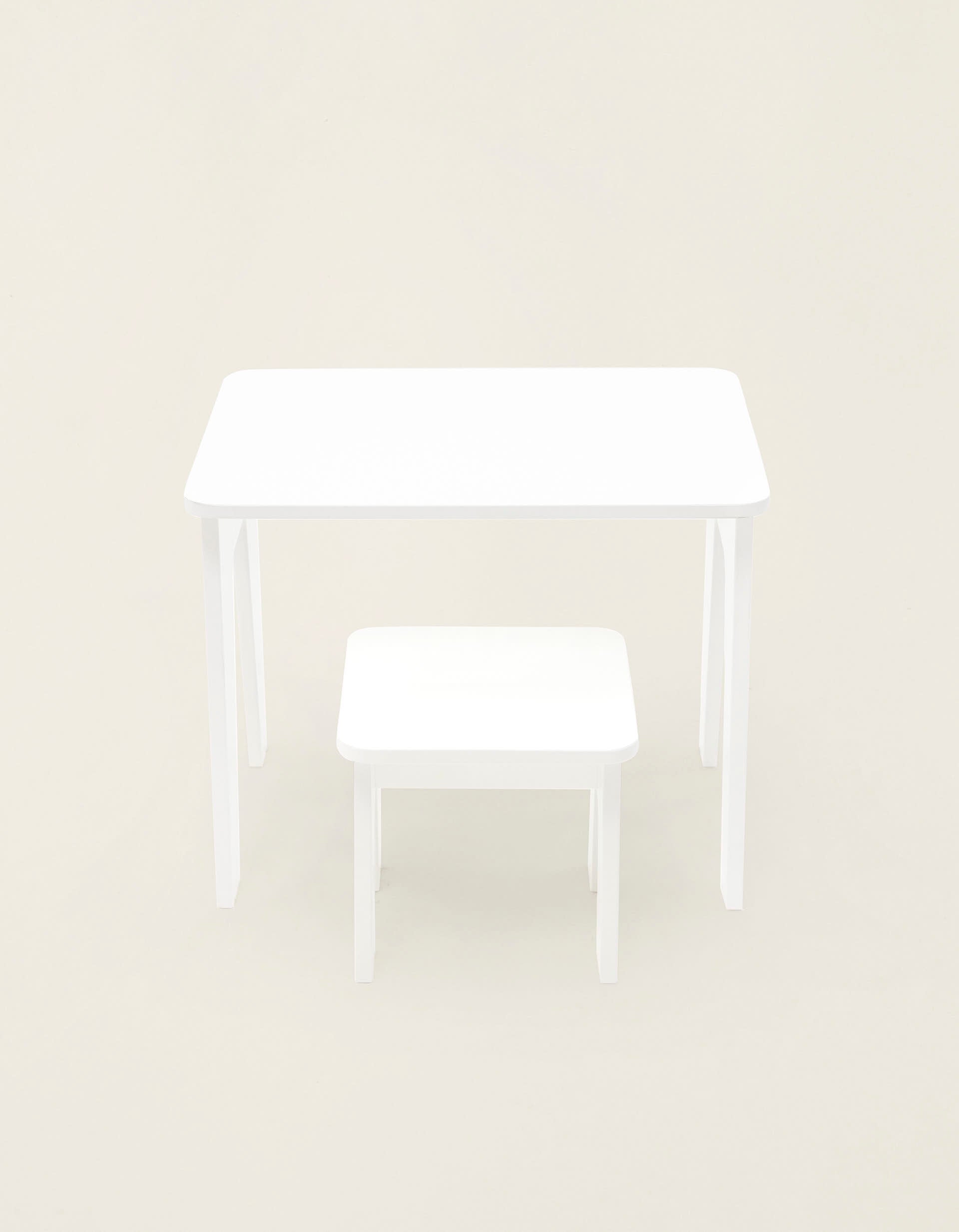 Desk + Stool ZY Baby, White