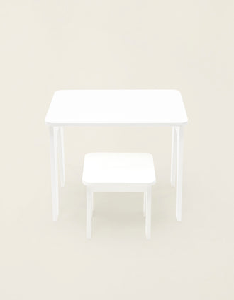 Escritorio + Banco ZY Baby, Blanco