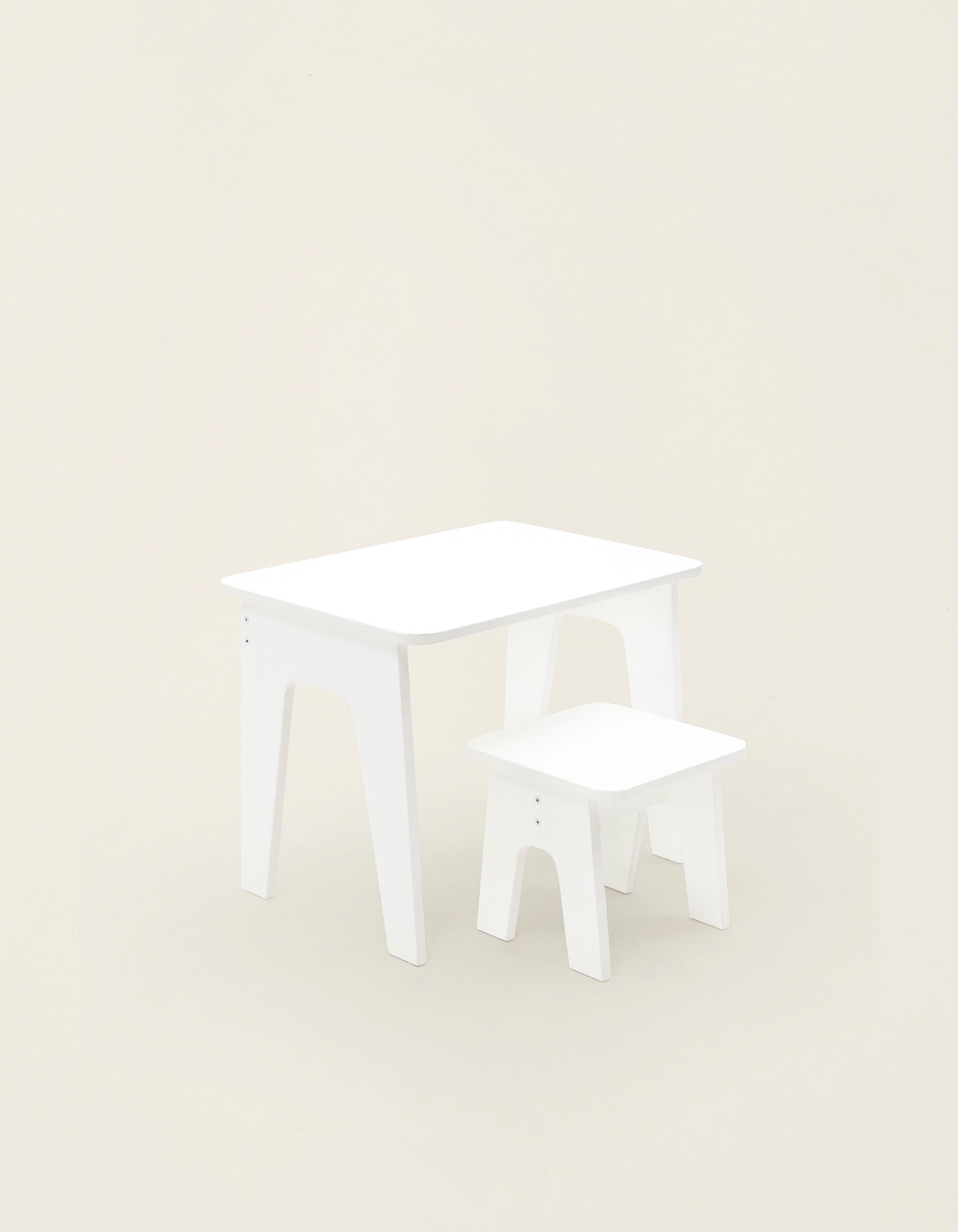 Desk + Stool ZY Baby, White