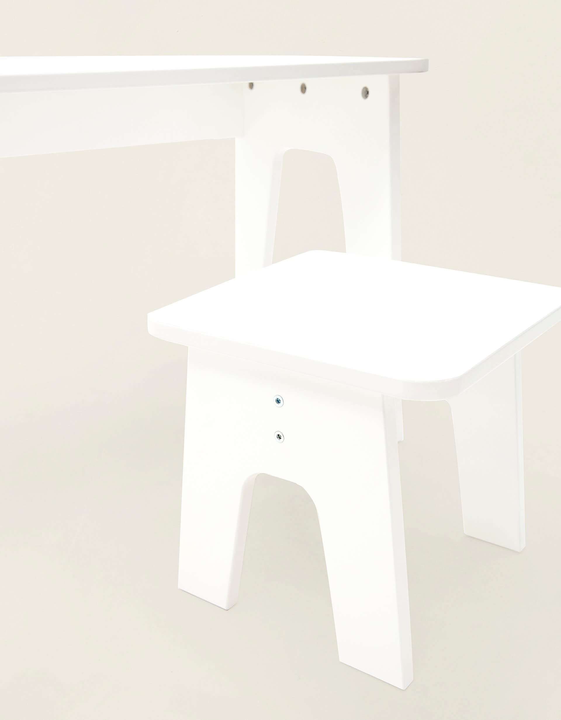 Desk + Stool ZY Baby, White