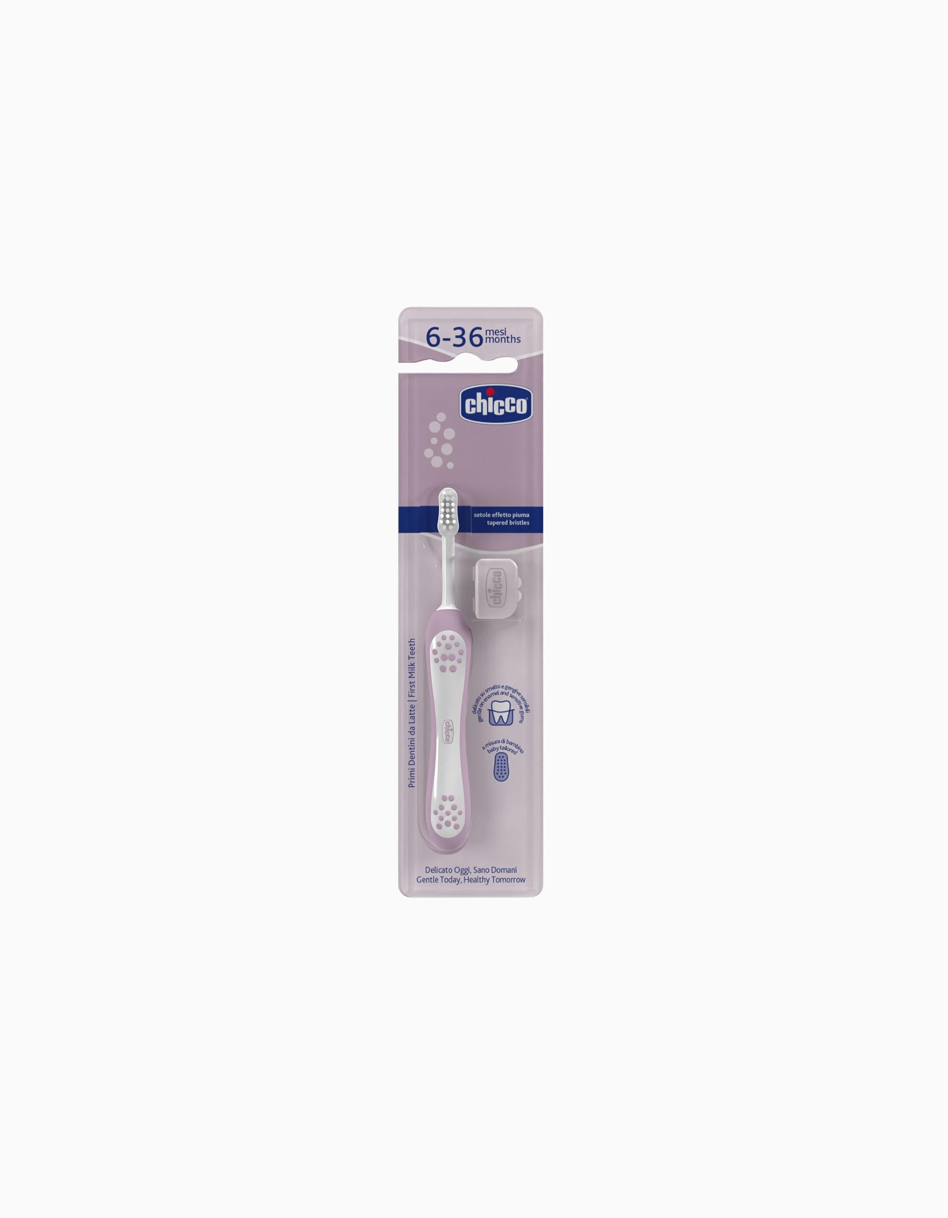 Escova Primeiros Dentes Chicco 6-36M, Pink