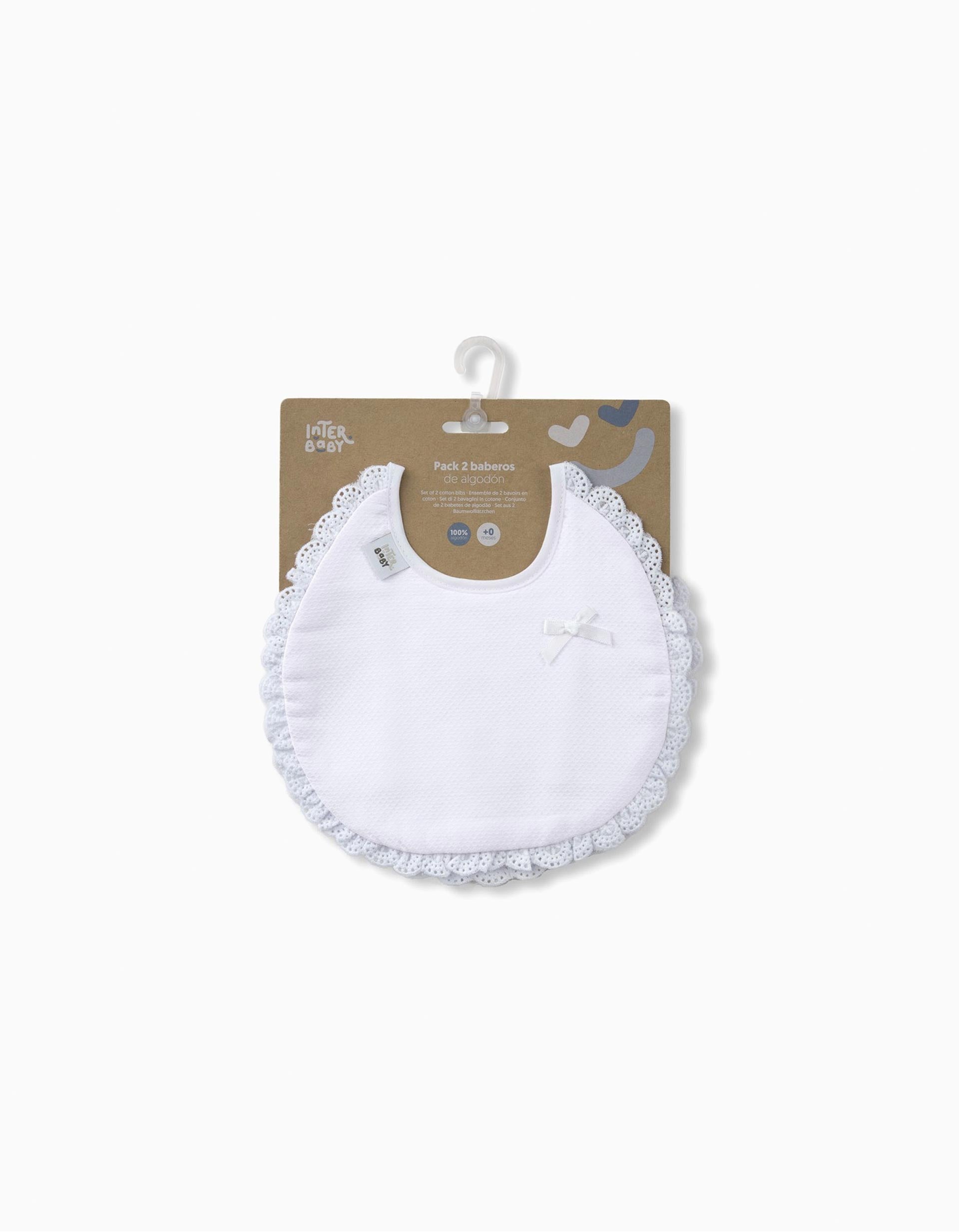 2 Babete Clássico  White/Grey Unissex Interbaby