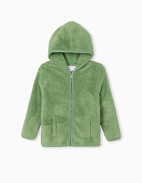 Jacket with hood, zipper, pockets, long sleeve