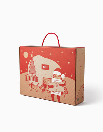 Large Gift Box 'ZY - Merry Christmas', Red